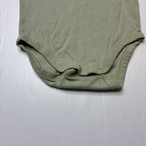 Unisex Anko, green cotton singletsuit / romper, GUC, size 00,  