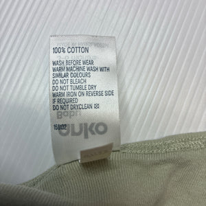 Unisex Anko, green cotton singletsuit / romper, GUC, size 00,  