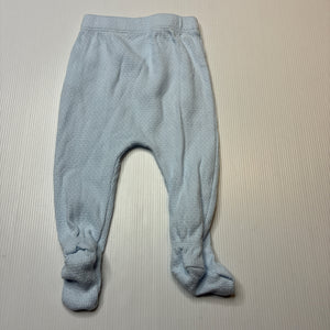Unisex Cotton On, orgnaic cotton blend footed leggings / bottoms, EUC, size 00,  