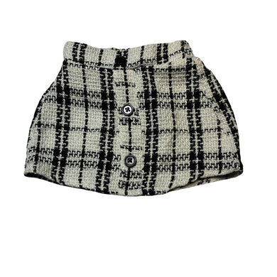 Girls PatPat, black & white woven skirt, elasticated, GUC, size 00,  