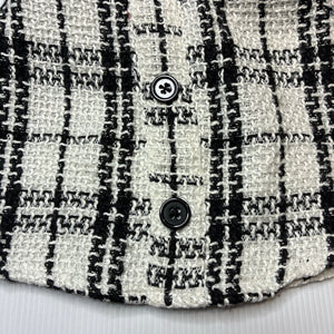 Girls PatPat, black & white woven skirt, elasticated, GUC, size 00,  