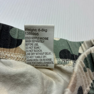 Boys Baby Berry, camo print stretchy leggings / bottoms, FUC, size 00,  