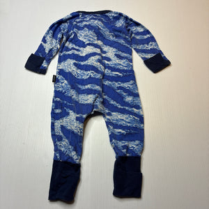 Boys Bonds, zip wondersuit / zippy / romper, wash fade, FUC, size 00,  