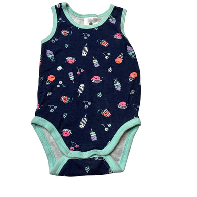 Girls Dymples, cotton singletsuit / romper, ice cream, EUC, size 00,  