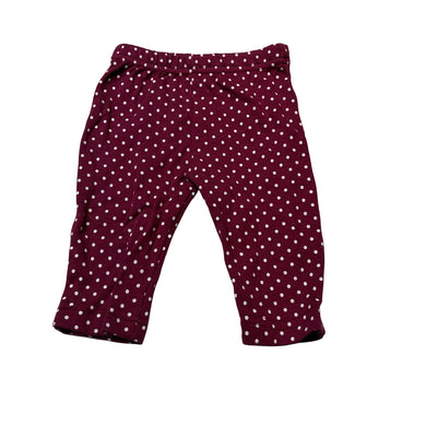 Girls HB, spotted cotton leggings / bottoms, elasticated, EUC, size 000,  