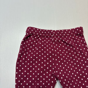 Girls HB, spotted cotton leggings / bottoms, elasticated, EUC, size 000,  
