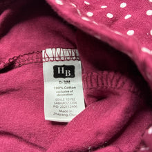 Load image into Gallery viewer, Girls HB, spotted cotton leggings / bottoms, elasticated, EUC, size 000,  