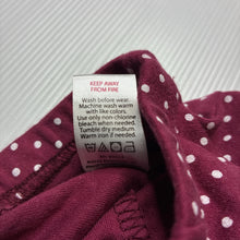 Load image into Gallery viewer, Girls HB, spotted cotton leggings / bottoms, elasticated, EUC, size 000,  