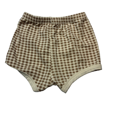 Girls MINIZALI, checked stretchy nappy cover / bloomers, EUC, size 0,  