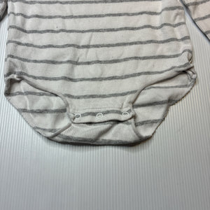 Unisex Bonds, ribbed stretchy bodysuit / romper, FUC, size 0,  