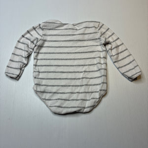 Unisex Bonds, ribbed stretchy bodysuit / romper, FUC, size 0,  