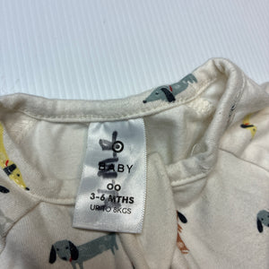 Unisex Target, stretchy zip coverall / romper, dogs, GUC, size 00,  