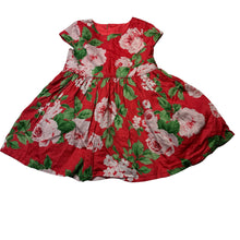Load image into Gallery viewer, Girls Carters, lined lightweight floral cotton dress, EUC, size 0, L: 40cm