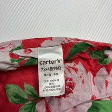 Load image into Gallery viewer, Girls Carters, lined lightweight floral cotton dress, EUC, size 0, L: 40cm