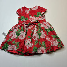 Load image into Gallery viewer, Girls Carters, lined lightweight floral cotton dress, EUC, size 0, L: 40cm
