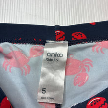 Load image into Gallery viewer, Boys Anko, navy swim shorts, crabs, FUC, size 5,  