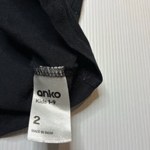 Load image into Gallery viewer, Unisex Anko, black cotton long sleeve tee / top, EUC, size 2,  