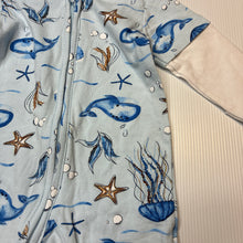 Load image into Gallery viewer, Unisex KIDDING AROUND, stretchy zip coverall / romper, EUC, size 000,  