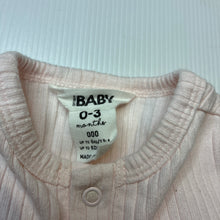 Load image into Gallery viewer, Girls Cotton On, pink ribbed cotton bodysuit / romper, EUC, size 000,  