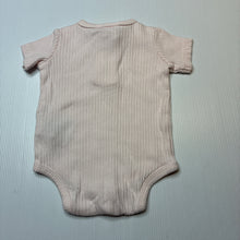 Load image into Gallery viewer, Girls Cotton On, pink ribbed cotton bodysuit / romper, EUC, size 000,  