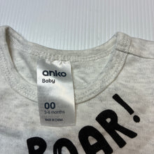 Load image into Gallery viewer, Boys Anko, grey cotton romper, tiger, EUC, size 00,  