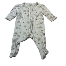Load image into Gallery viewer, Unisex Dymples, organic cotton zip coverall / romper, FUC, size 0000,  
