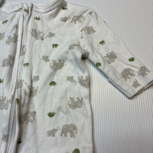 Load image into Gallery viewer, Unisex Dymples, organic cotton zip coverall / romper, FUC, size 0000,  