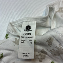 Load image into Gallery viewer, Unisex Dymples, organic cotton zip coverall / romper, FUC, size 0000,  