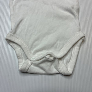 Unisex Anko, white cotton singletsuit / romper, EUC, size 000,  