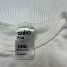 Load image into Gallery viewer, Unisex Anko, white cotton singletsuit / romper, EUC, size 000,  