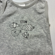 Load image into Gallery viewer, Unisex Target, grey cotton singlet top, fish, EUC, size 00,  