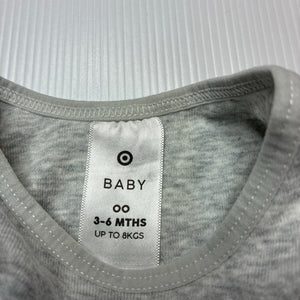 Unisex Target, grey cotton singlet top, fish, EUC, size 00,  