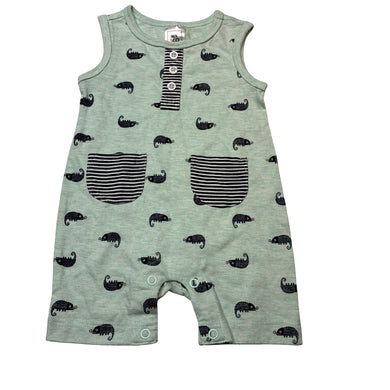 Boys Kids & Co, lightweight romper, chameleons, FUC, size 000,  