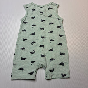 Boys Kids & Co, lightweight romper, chameleons, FUC, size 000,  