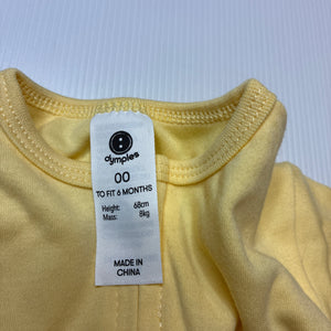 Unisex Dymples, cotton zip coverall / romper, EUC, size 00,  