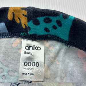 Unisex Anko, cotton leggings / bottoms, elasticated, GUC, size 0000,  