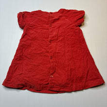 Load image into Gallery viewer, Girls Seed, lined corduroy cotton dress, cat, GUC, size 1, L: 41cm