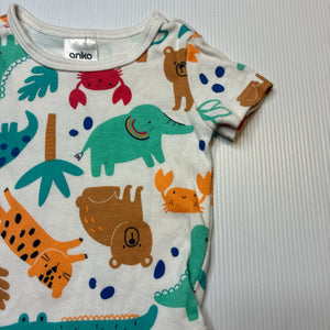 Unisex Anko, colourful cotton bodysuit / romper, EUC, size 0000,  