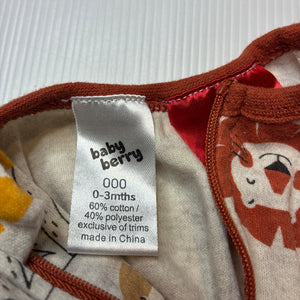 Unisex Baby Berry, lightweight sleeping bag, lions, EUC, size 000,  