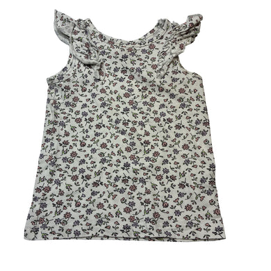 Girls Dymples, stretchy organic cotton blend floral top, EUC, size 0,  