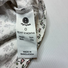 Load image into Gallery viewer, Girls Dymples, stretchy organic cotton blend floral top, EUC, size 0,  