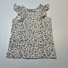 Load image into Gallery viewer, Girls Dymples, stretchy organic cotton blend floral top, EUC, size 0,  
