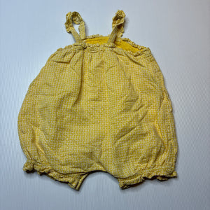 Girls Anko, lightweight cotton summer romper, GUC, size 0,  