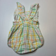 Load image into Gallery viewer, Girls Dymples, lightweight crinkle cotton summer romper, EUC, size 0,  