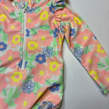 Load image into Gallery viewer, Girls Cotton On, floral long sleeve swim one-piece, EUC, size 0,  
