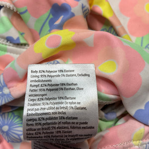 Girls Cotton On, floral long sleeve swim one-piece, EUC, size 0,  