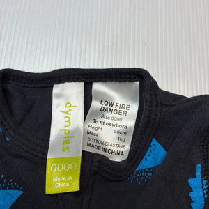Boys Dymples, stretchy zip romper, GUC, size 0000,  