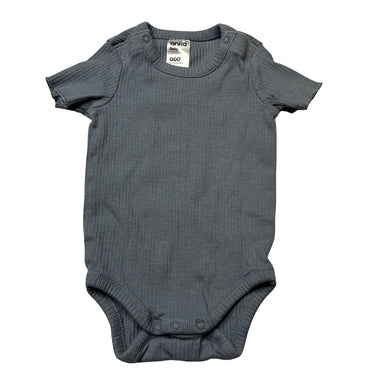 Unisex Anko, stretchy ribbed bodysuit / romper, EUC, size 000,  