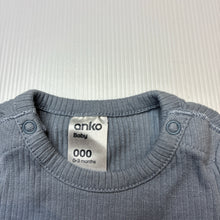 Load image into Gallery viewer, Unisex Anko, stretchy ribbed bodysuit / romper, EUC, size 000,  