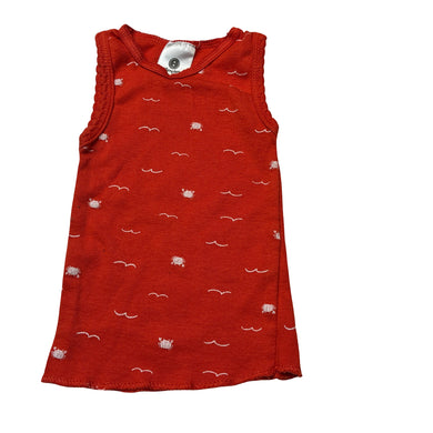 Unisex Dymples, cotton singlet top, crabs, GUC, size 0000,  